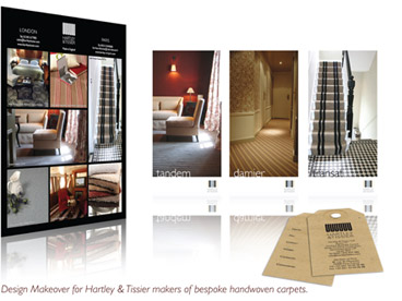 Design Makeover for Hartley & Tissier makers of bespoke handwoven carpets.
